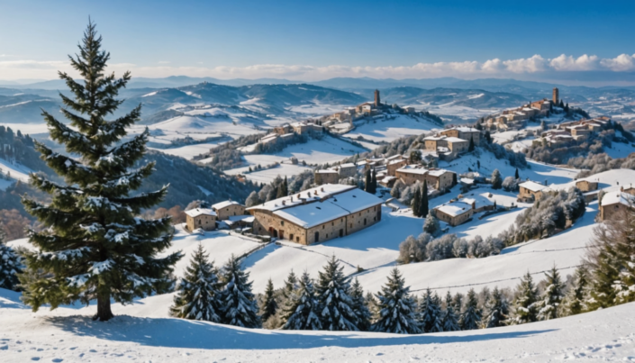 Weather forecast in Tuscany with snow alerts and winter conditions